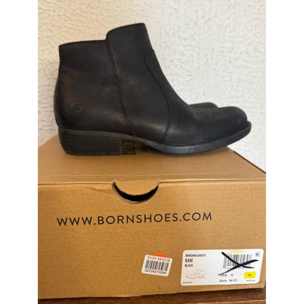 Born Black Leather Rani Waterproof Ankle Boot